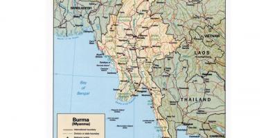 Karta Mianmar s gradovima