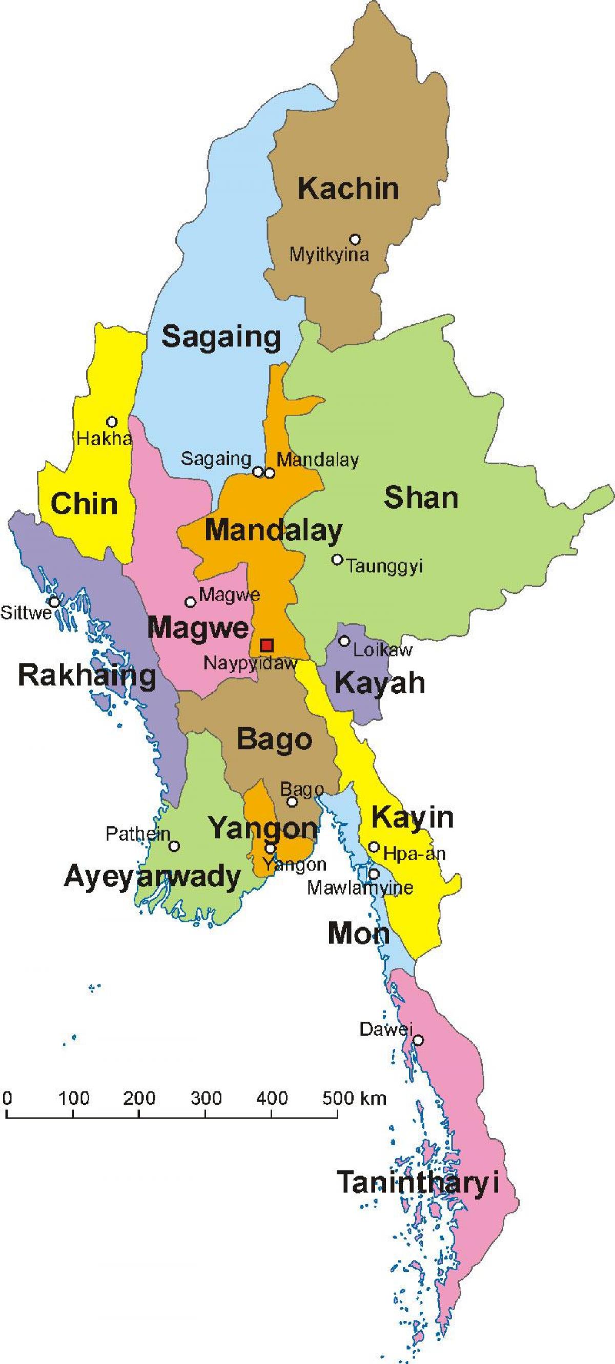 Mianmar karta foto