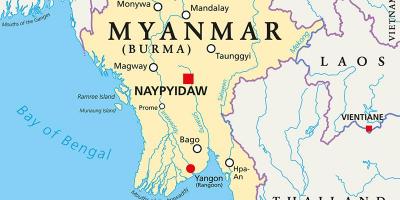 Zemlja Mianmar karti
