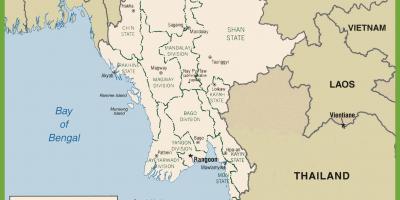 Političke Burma karti